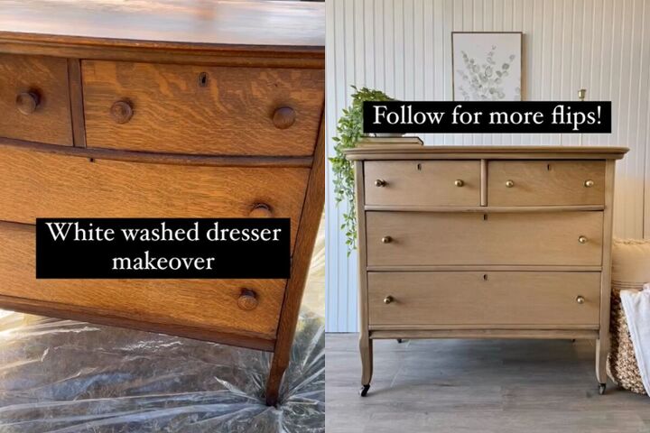 How to Do a White-Wash Dresser Makeover in a Few Easy Steps | Hometalk How to Do a White-Wash Dresser Makeover in a Few Easy Steps | Hometalk