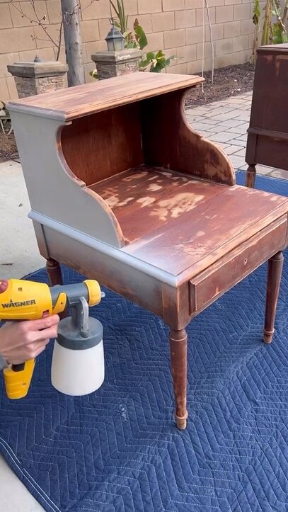 nightstand makeover, Applying primer