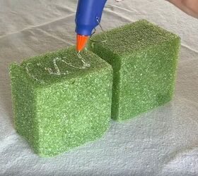 Glue two Styrofoam blocks together for a sturdy base