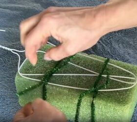 Secure the hanger using pipe cleaners for added stability