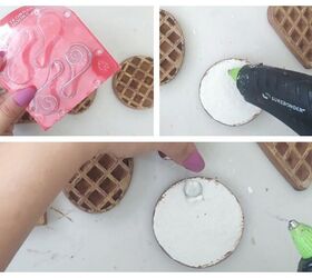 diy fake bakes gingerbread waffle ornaments