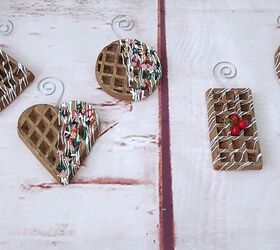 diy fake bakes gingerbread waffle ornaments