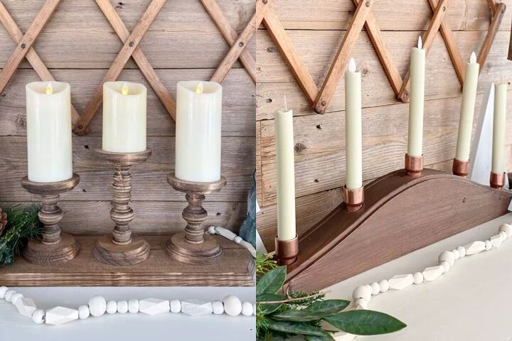 DIY candle holders for pillar and tapered candles