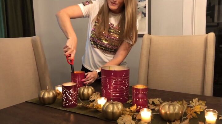 DIY tin can lanterns for fall
