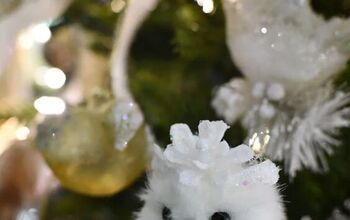Christmas in July Craft: Snowy Owls and Sparkling Nest Ornaments