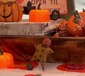 centro de mesa con tema de halloween, Adorno de calabaza en forma de estrella
