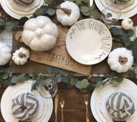 Fall tablescape with stamped place cards