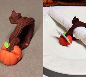 How to Make a DIY Fall Pumpkin Napkin Ring Out of Modeling Clay