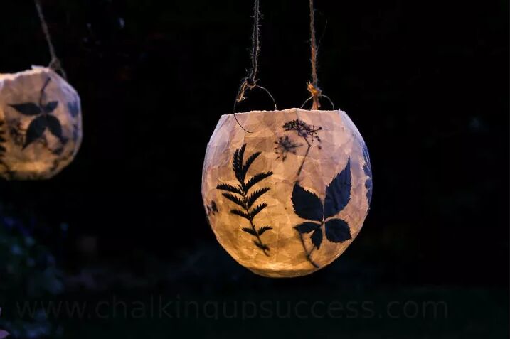 Pressed flower lanterns