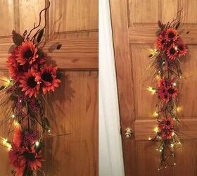 DIY sunflower door hanger