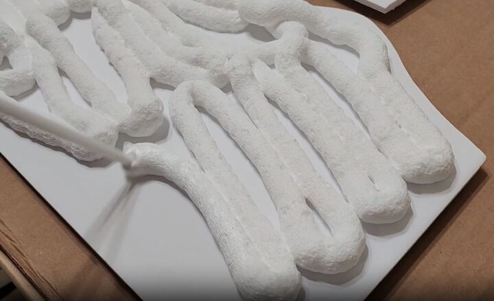 Keep the edges of the board free of expanding foam