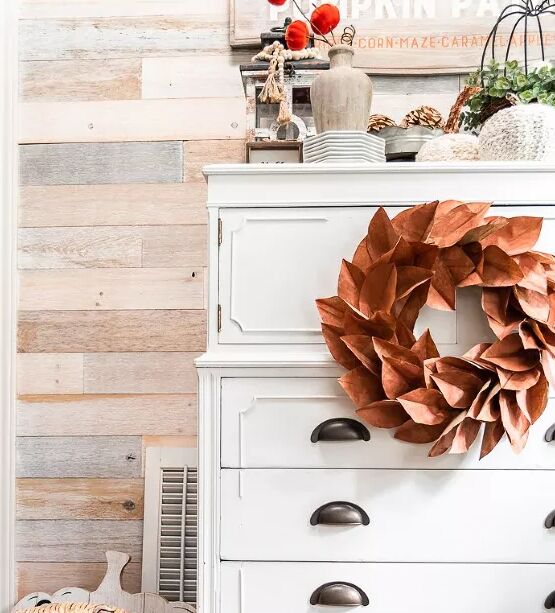 Paper bag wreath