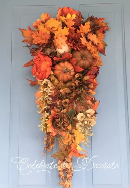 Fall front door swag