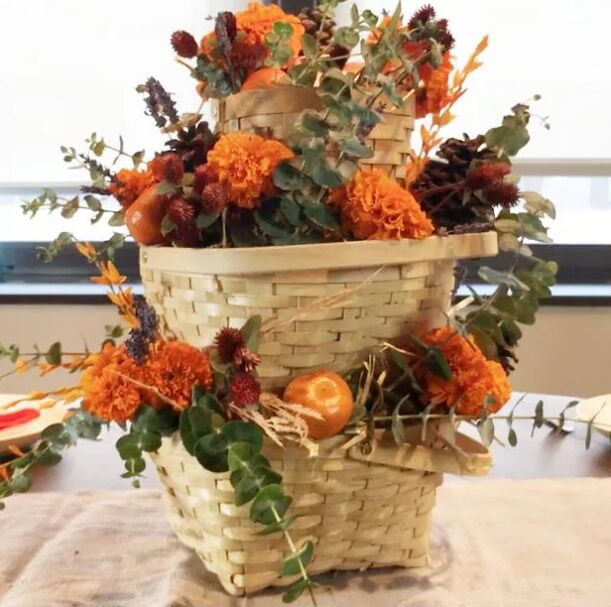 DIY basket centerpiece