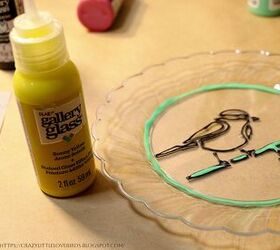 creando vidrieras falsas usando platos de plstico