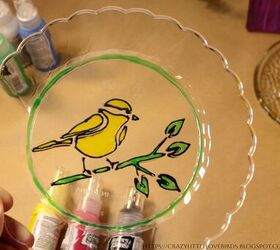 creando vidrieras falsas usando platos de plstico
