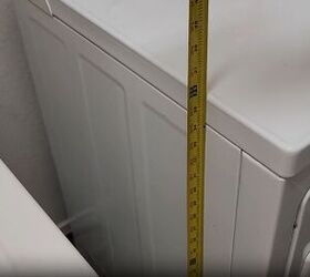 Measure the height of your washer and dryer