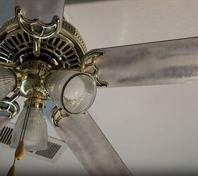 DIY faux wood ceiling fan blades