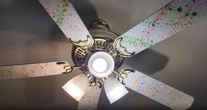 Creative splatter painting technique for fan blades