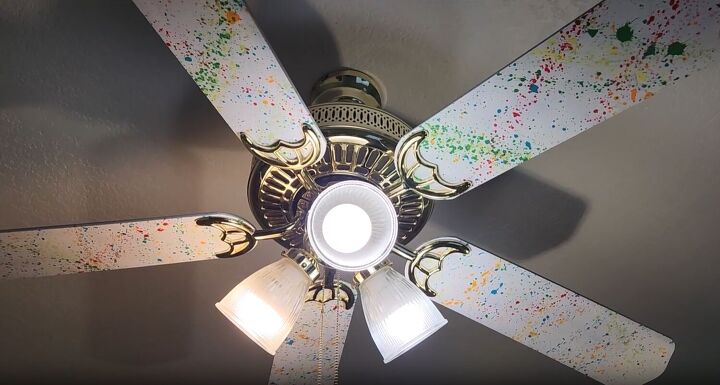 Creative splatter painting technique for fan blades