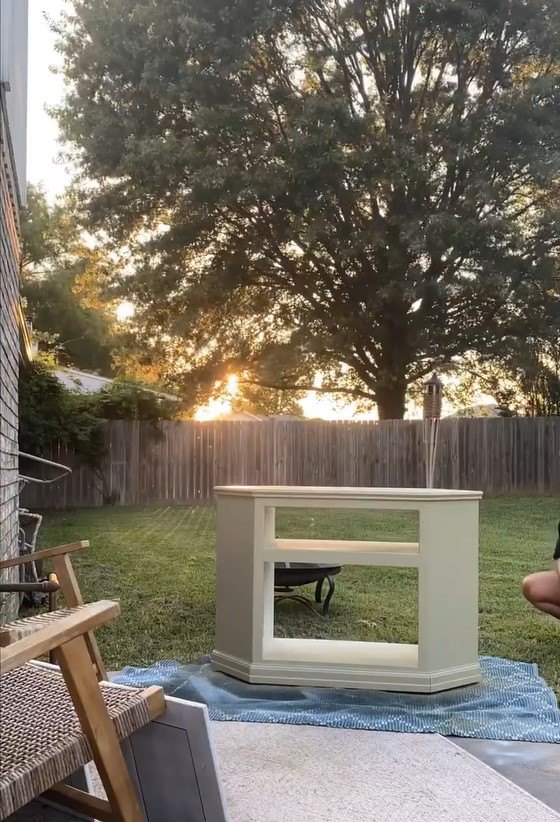 Painting the bar cart