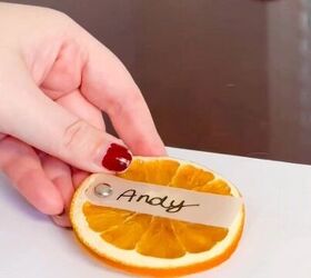 DIY orange place cards