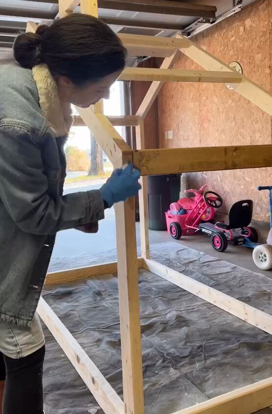 diy house bed, Sanding the bed