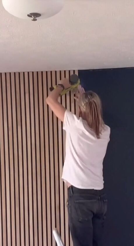 diy slat wall, Vertical wood slat wall DIY