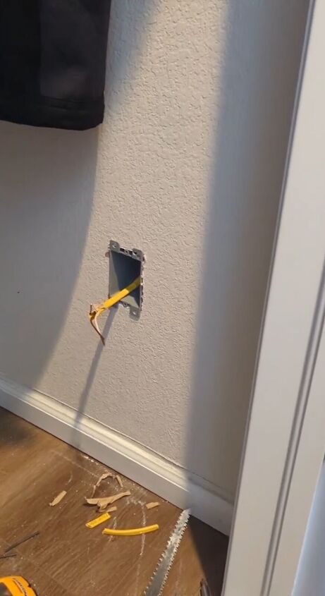 how to add an electrical outlet, Cutting the hole for the outlet