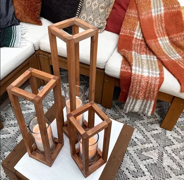 DIY scrap wood lanterns