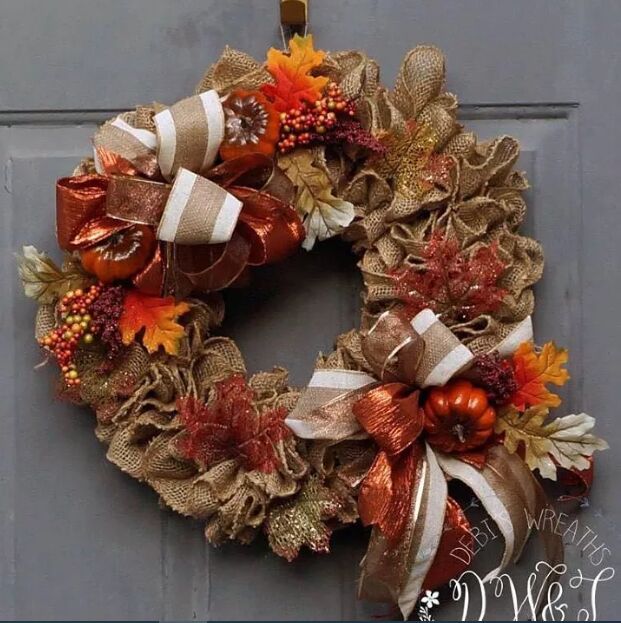 Burlap ruffle wreath