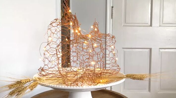 Light-up pumpkin centerpiece