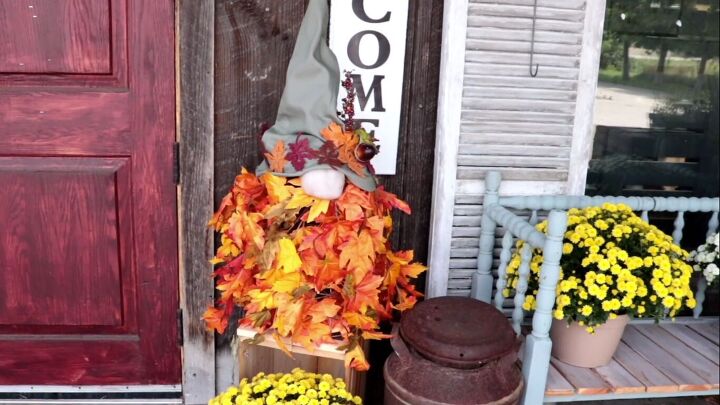Outdoor fall gnome