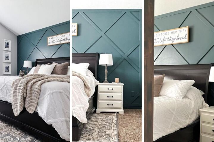 Diamond pattern accent wall