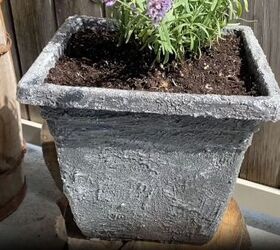 Transform Cheap Plastic Pots Into Chic Cement Planters