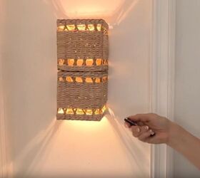 diy hacks for home decor, Hang your DIY tissue box wall sconce