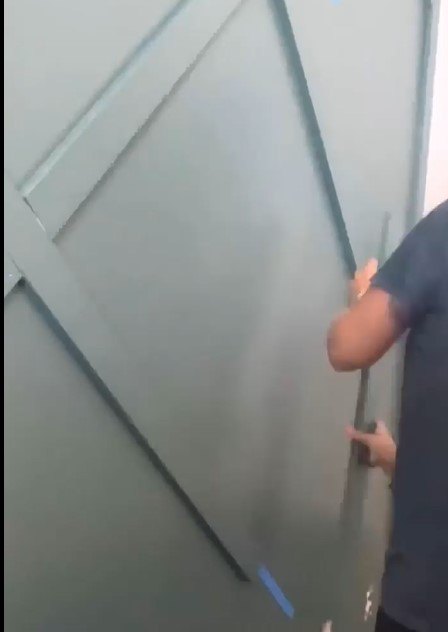 Lining up the boards to the diamond pattern