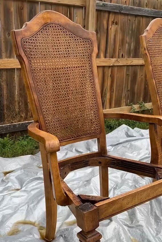 stripping furniture with easy off oven cleaner, Sun soaking the furniture