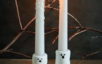 Air Dry Clay Ghosts Candle Holders