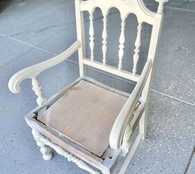 asiento chic makeover tapizado de asientos de sillas, Estructura de una silla pintada de blanco