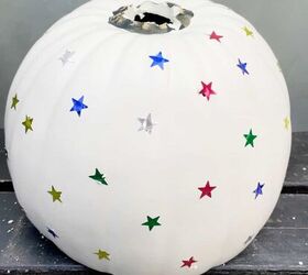 calabaza barbie, Calabaza artesanal con pegatinas de estrellas