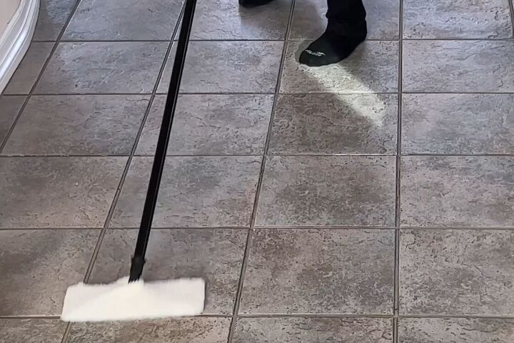 floor cleaning hacks, Use a white sock as a reusable Swiffer pad