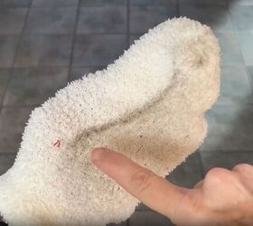 floor cleaning hacks, White sock with dirt