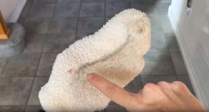 floor cleaning hacks, White sock with dirt