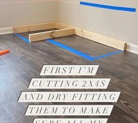 Dry fitting the 2x4s for the bench base