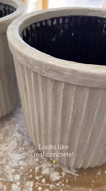 diy concrete planter, DIY fluted planter with sanded edges