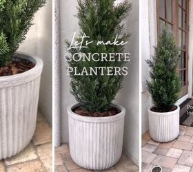 diy concrete planter, DIY fluted planters