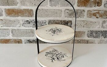 Shabby Chic Tiered Tray With Transfers