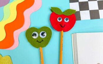 Cute Felt Apple Pencil Toppers for Back to School