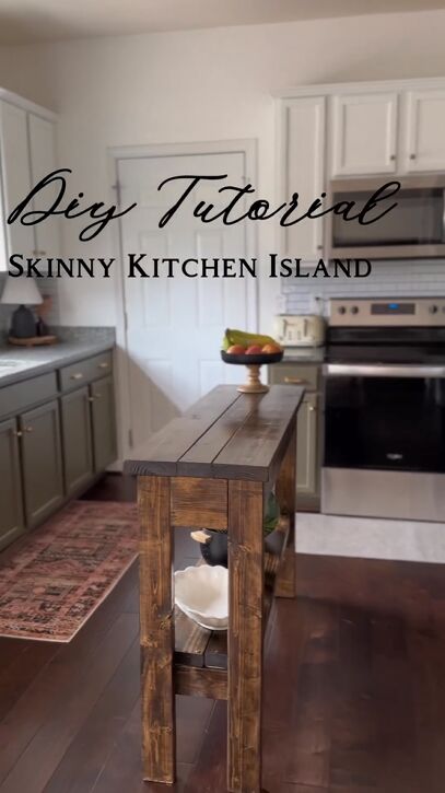 diy skinny kitchen island, DIY skinny kitchen island